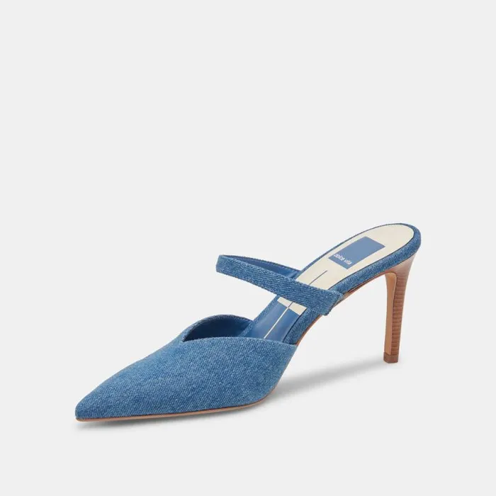Dolce Vita Kanika Heels Blue Denim Women Heels