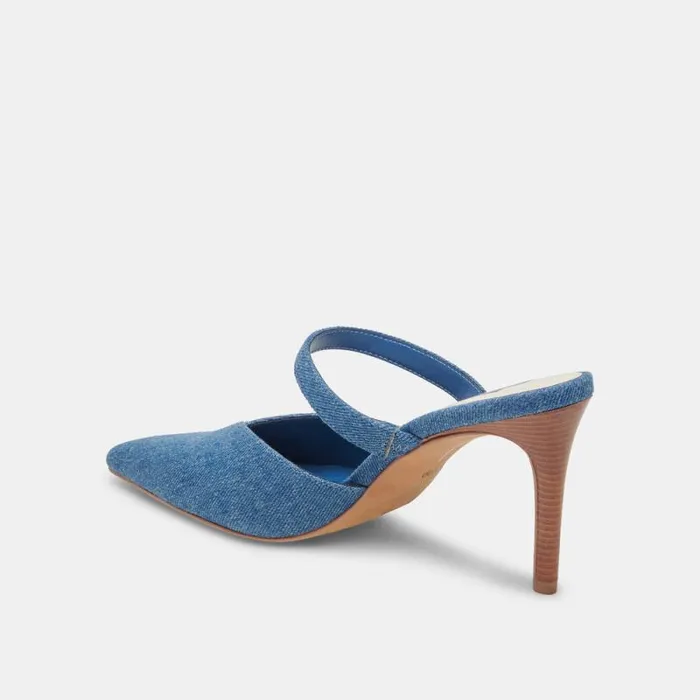 Dolce Vita Kanika Heels Blue Denim Women Heels
