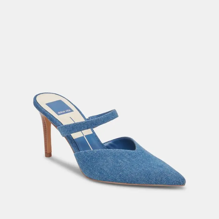 Dolce Vita Kanika Heels Blue Denim Women Heels