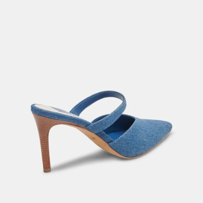 Dolce Vita Kanika Heels Blue Denim Women Heels