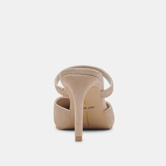 Dolce Vita Kanika Heels Taupe Suede Women Heels