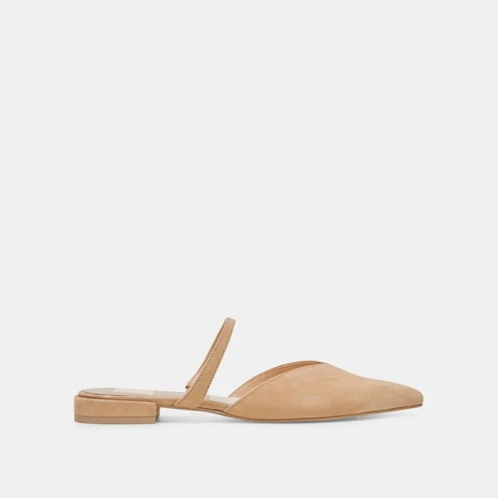 Dolce Vita Kanika Wide Flats Tan Suede Women Flats and Loafers