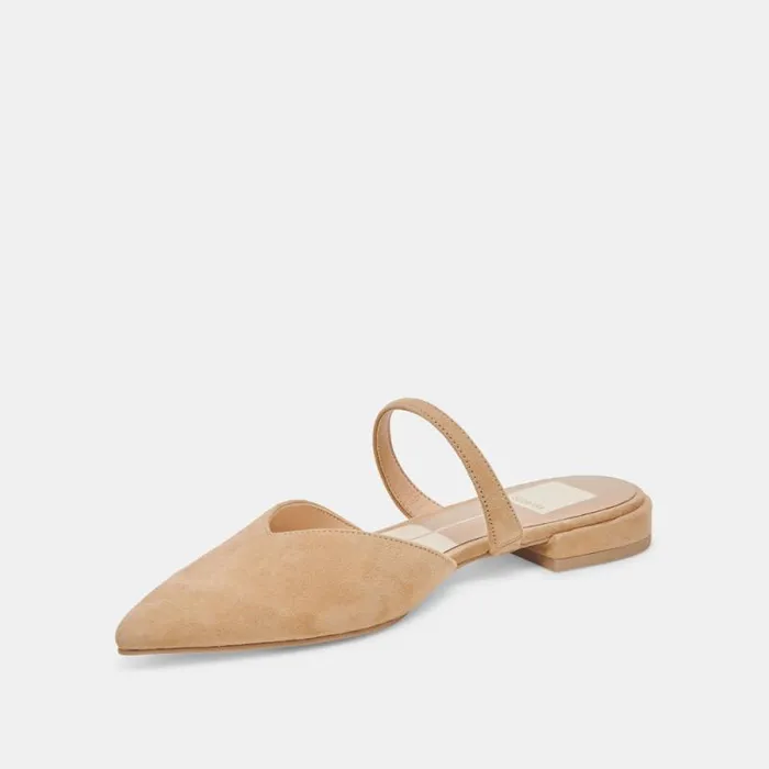 Dolce Vita Kanika Wide Flats Tan Suede Women Flats and Loafers