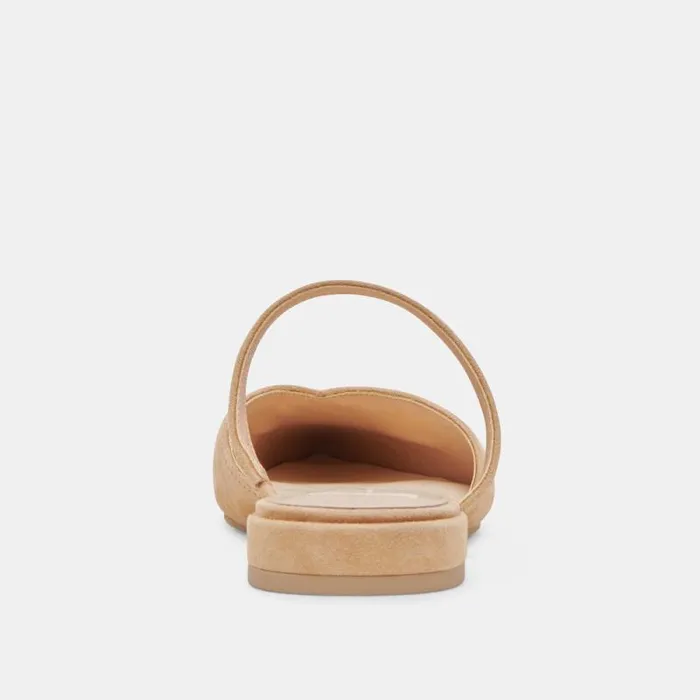 Dolce Vita Kanika Wide Flats Tan Suede Women Flats and Loafers