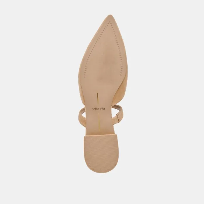 Dolce Vita Kanika Wide Flats Tan Suede Women Flats and Loafers