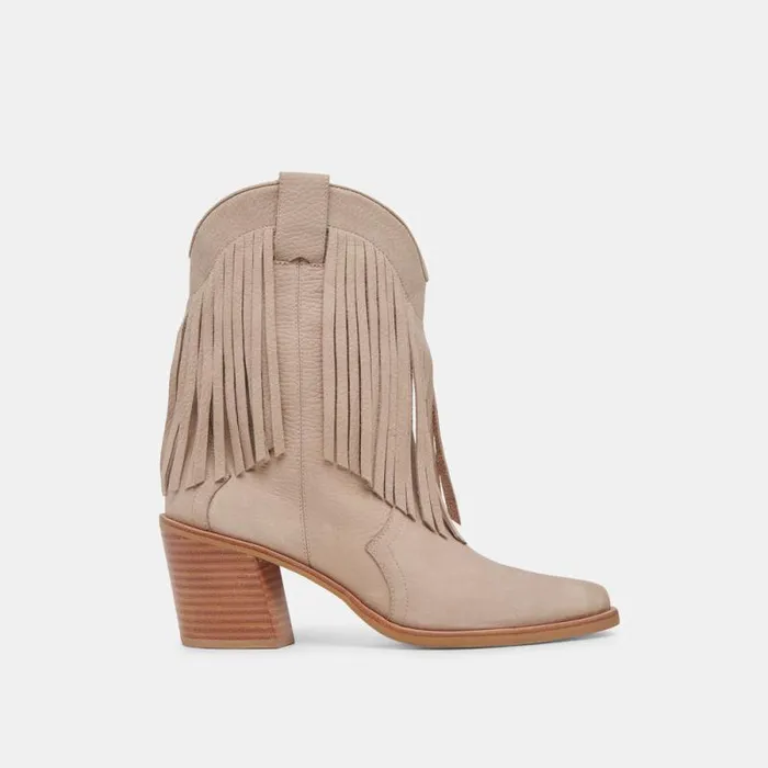 Dolce Vita Kaylie Boots Taupe Nubuck Women Boots and Booties