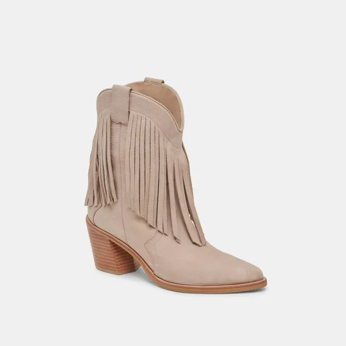 Dolce Vita Kaylie Boots Taupe Nubuck Women Boots and Booties