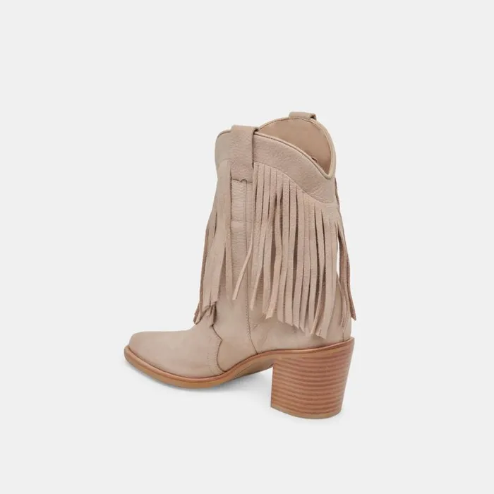 Dolce Vita Kaylie Boots Taupe Nubuck Women Boots and Booties