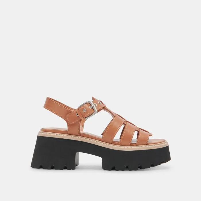 Dolce Vita Latice Sandals Brown Leather Women Sandals