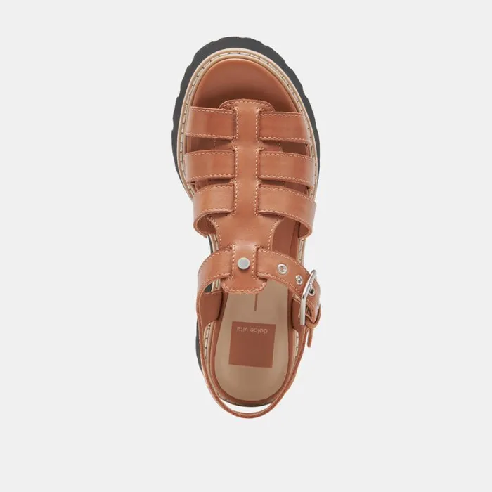 Dolce Vita Latice Sandals Brown Leather Women Sandals
