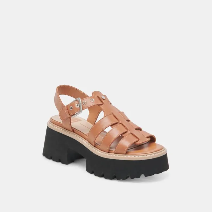Dolce Vita Latice Sandals Brown Leather Women Sandals