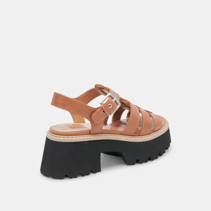 Dolce Vita Latice Sandals Brown Leather Women Sandals