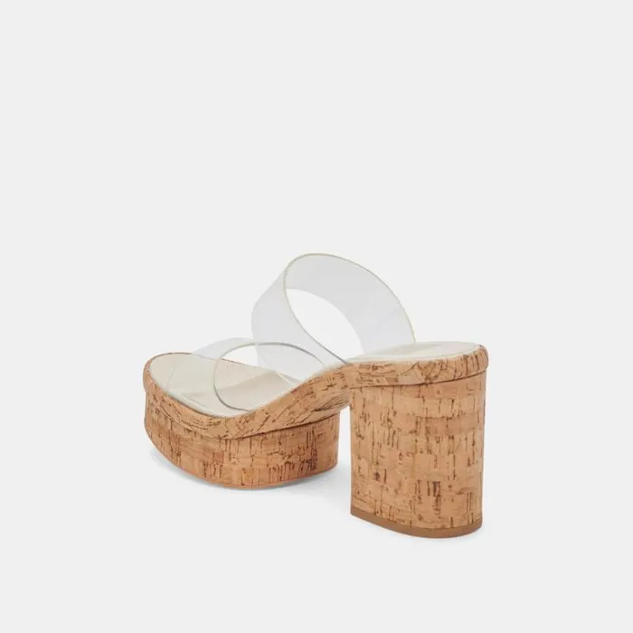 Dolce Vita Latoya Heels Crystal Vinyl Women Sandals