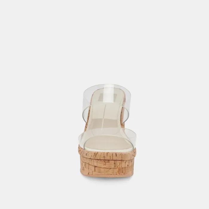 Dolce Vita Latoya Heels Crystal Vinyl Women Sandals