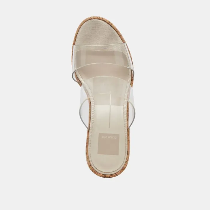 Dolce Vita Latoya Heels Crystal Vinyl Women Sandals