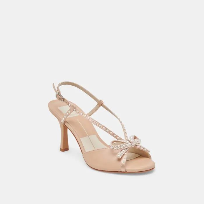 Dolce Vita Lonny Pearl Heels Blush Satin Women Heels