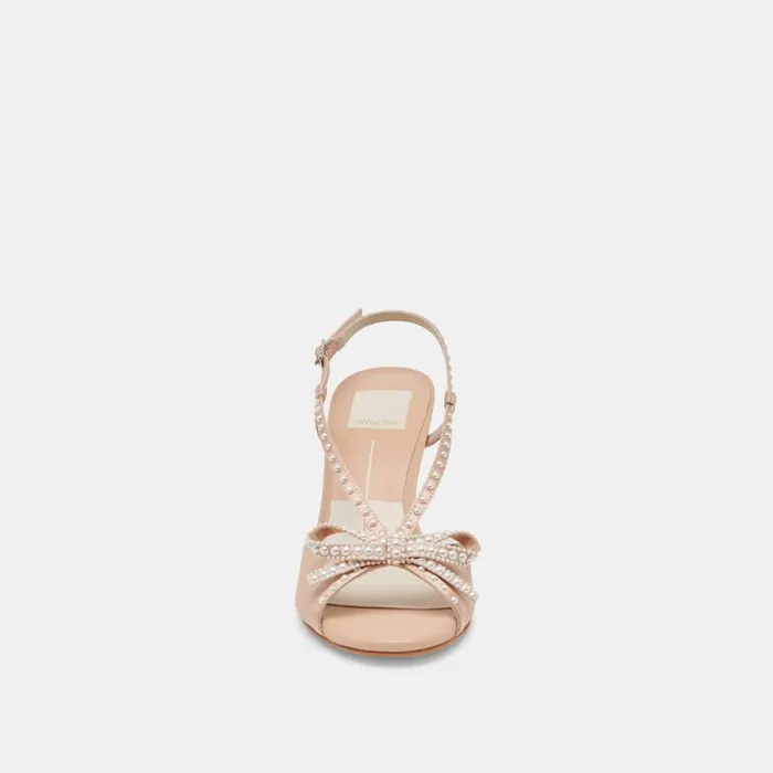 Dolce Vita Lonny Pearl Heels Blush Satin Women Heels