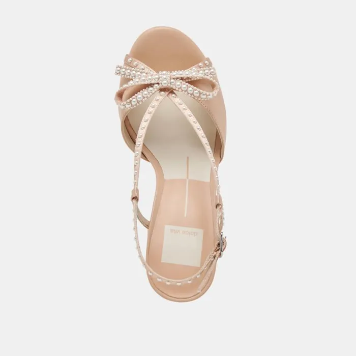 Dolce Vita Lonny Pearl Heels Blush Satin Women Heels