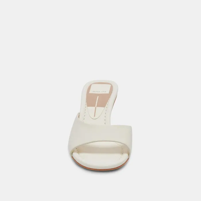 Dolce Vita Macoy Heels White Leather Women Heels
