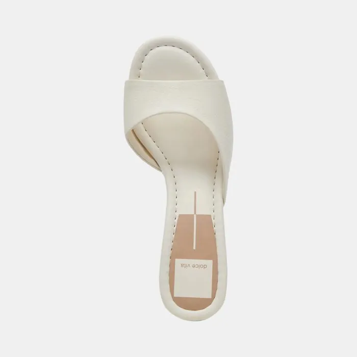 Dolce Vita Macoy Heels White Leather Women Heels