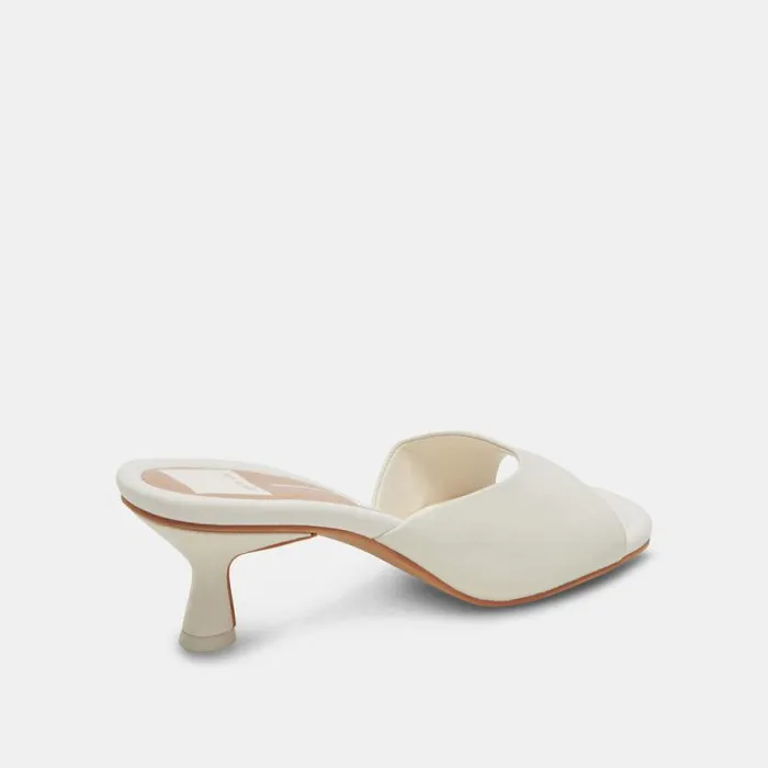 Dolce Vita Macoy Heels White Leather Women Heels