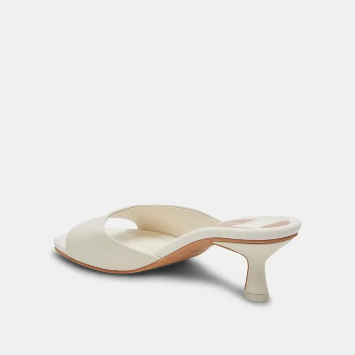 Dolce Vita Macoy Heels White Leather Women Heels