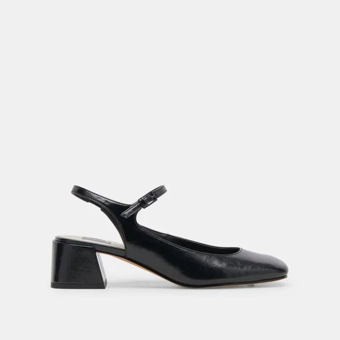 Dolce Vita Maggi Heels Midnight Crinkle Patent Women Heels