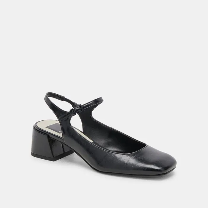 Dolce Vita Maggi Heels Midnight Crinkle Patent Women Heels