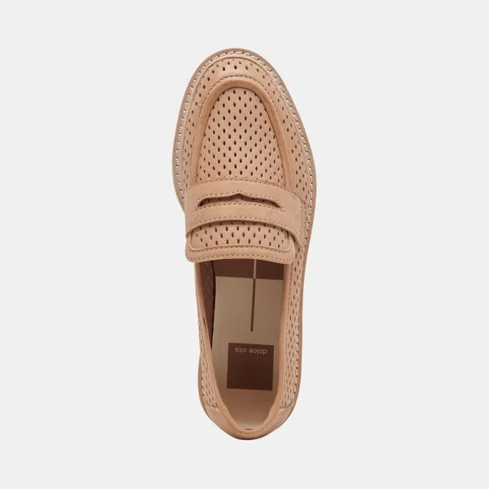 Dolce Vita Malila Loafers Toffee Nubuck Women Flats and Loafers