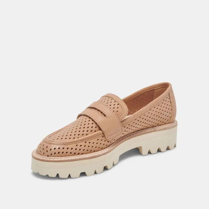 Dolce Vita Malila Loafers Toffee Nubuck Women Flats and Loafers