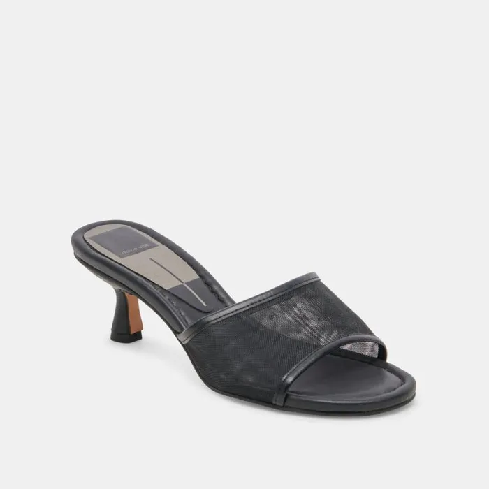 Dolce Vita Meeza Heels Onyx Mesh Women Sandals
