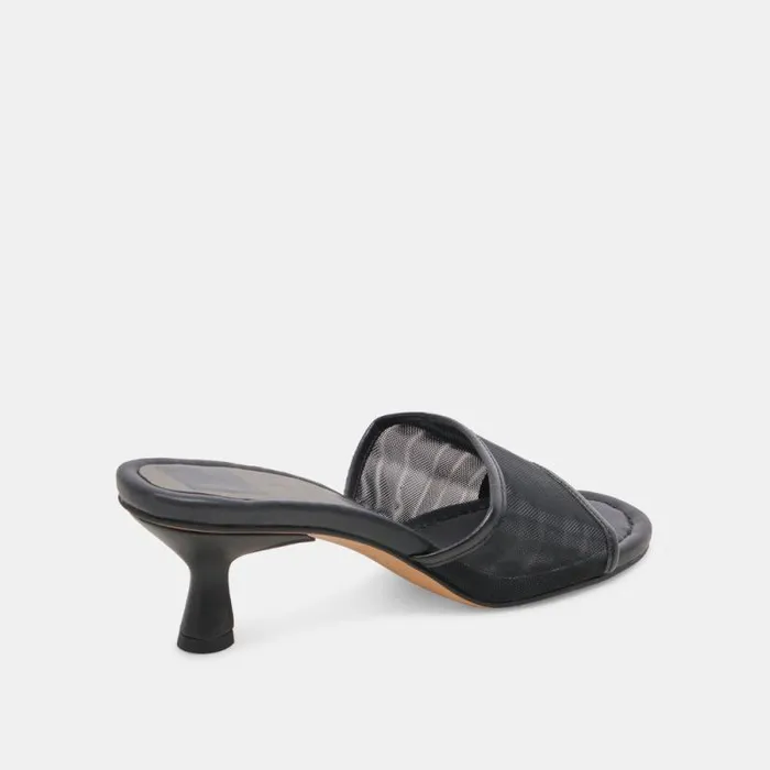 Dolce Vita Meeza Heels Onyx Mesh Women Sandals