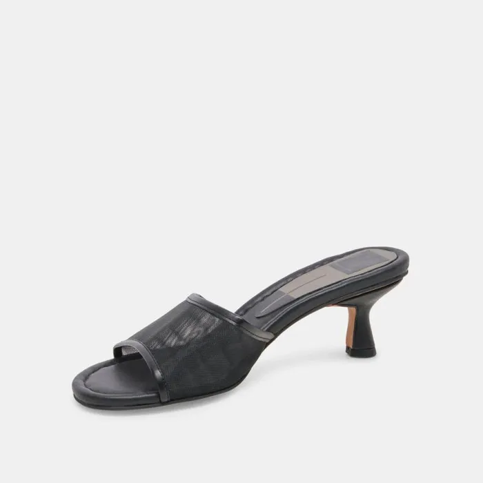 Dolce Vita Meeza Heels Onyx Mesh Women Sandals