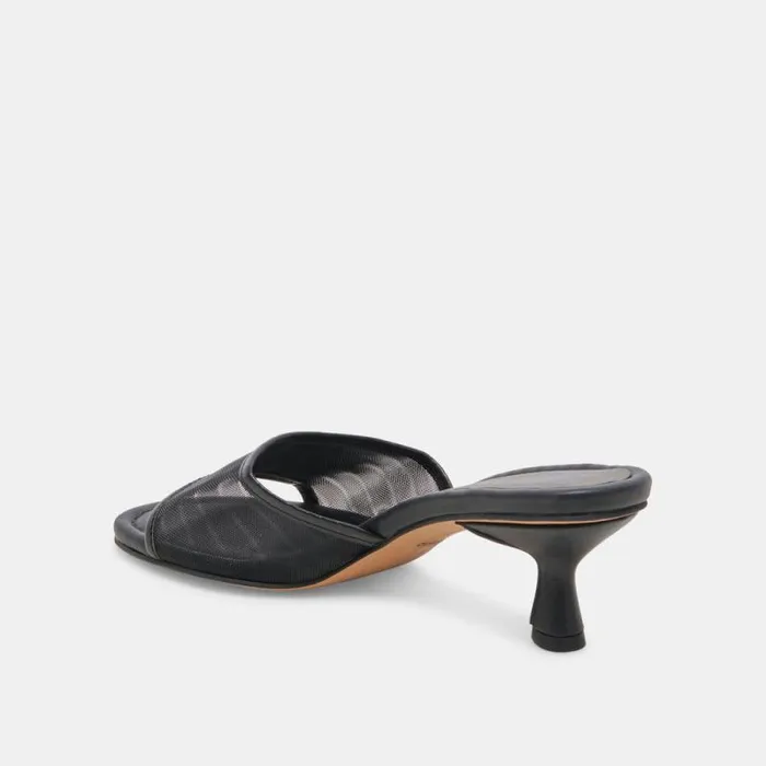 Dolce Vita Meeza Heels Onyx Mesh Women Sandals