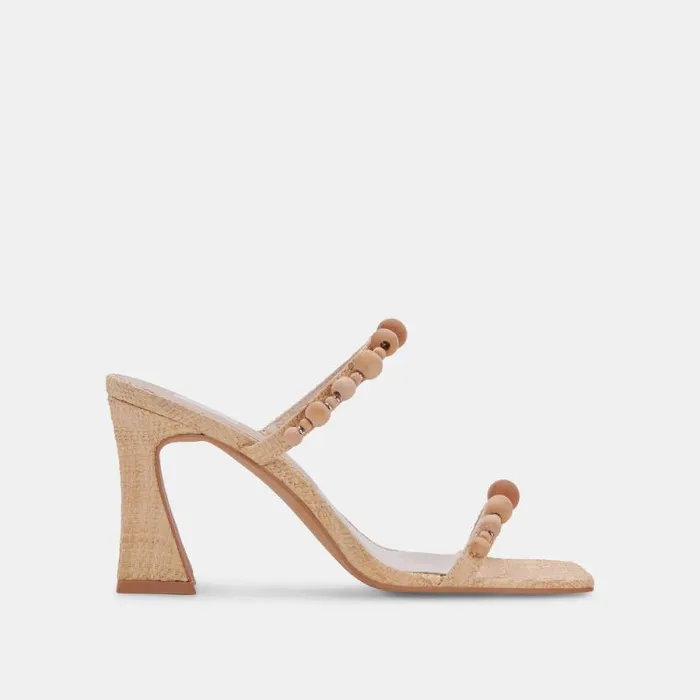 Dolce Vita Naja Heels Beachwood Raffia Women Heels
