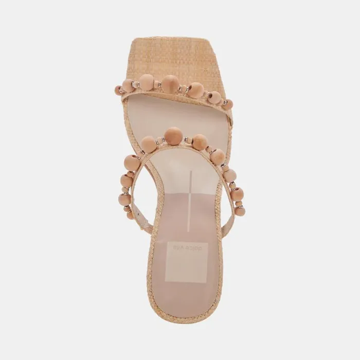 Dolce Vita Naja Heels Beachwood Raffia Women Heels