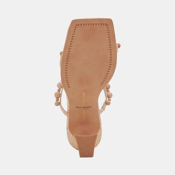 Dolce Vita Naja Heels Beachwood Raffia Women Heels