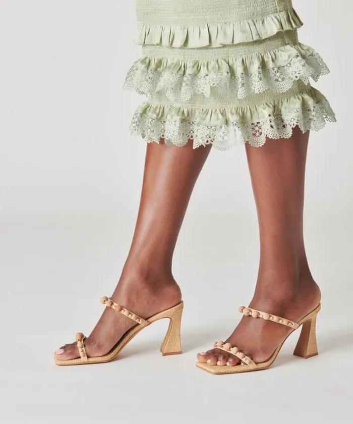 Dolce Vita Naja Heels Beachwood Raffia Women Heels