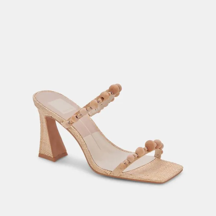 Dolce Vita Naja Heels Beachwood Raffia Women Heels