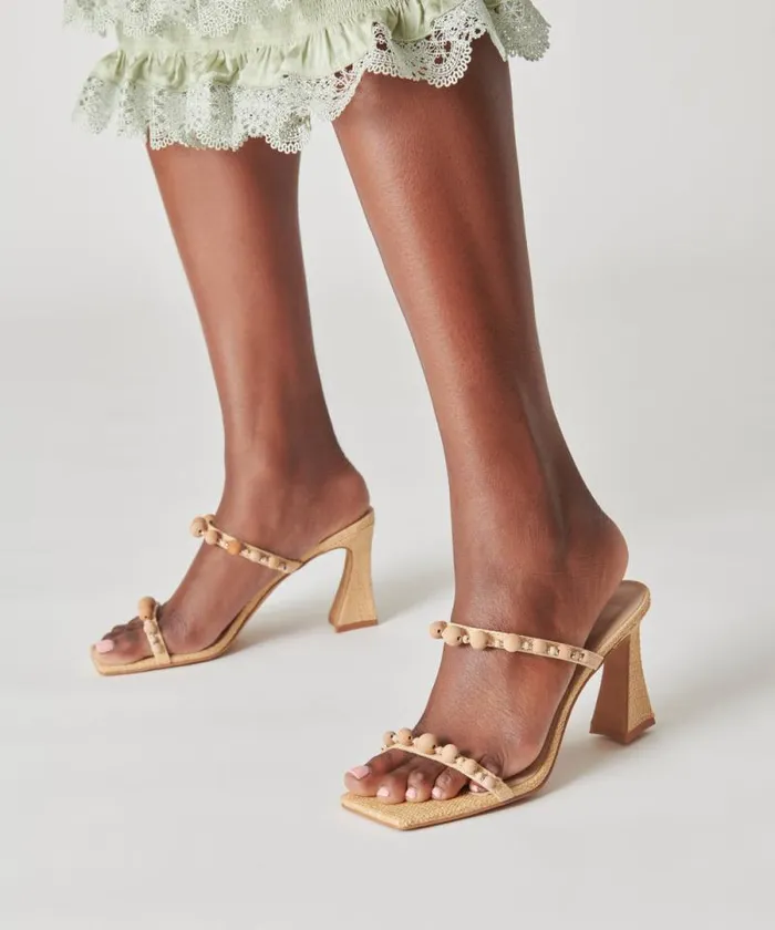 Dolce Vita Naja Heels Beachwood Raffia Women Heels