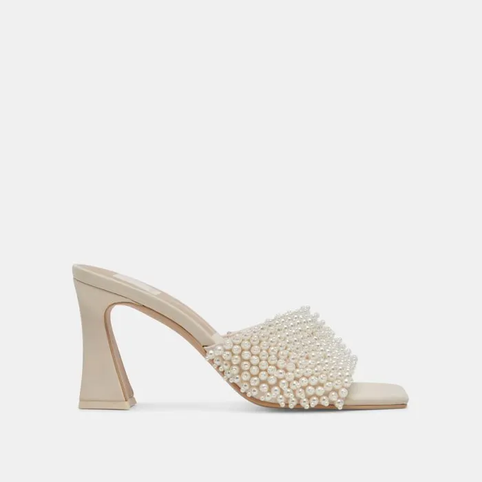 Dolce Vita Nandy Pearl Heels Vanilla Pearls Women Heels