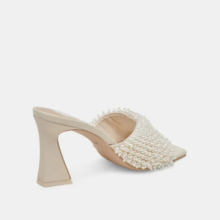 Dolce Vita Nandy Pearl Heels Vanilla Pearls Women Heels