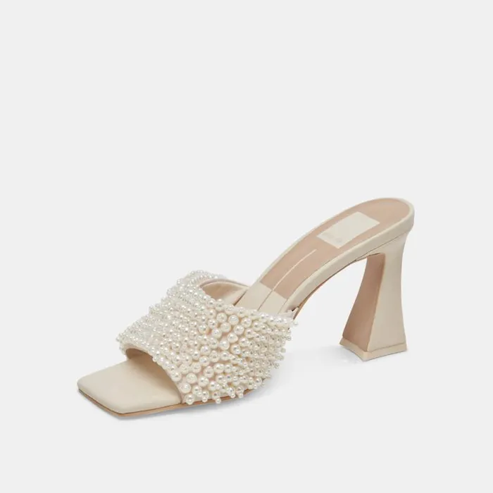 Dolce Vita Nandy Pearl Heels Vanilla Pearls Women Heels