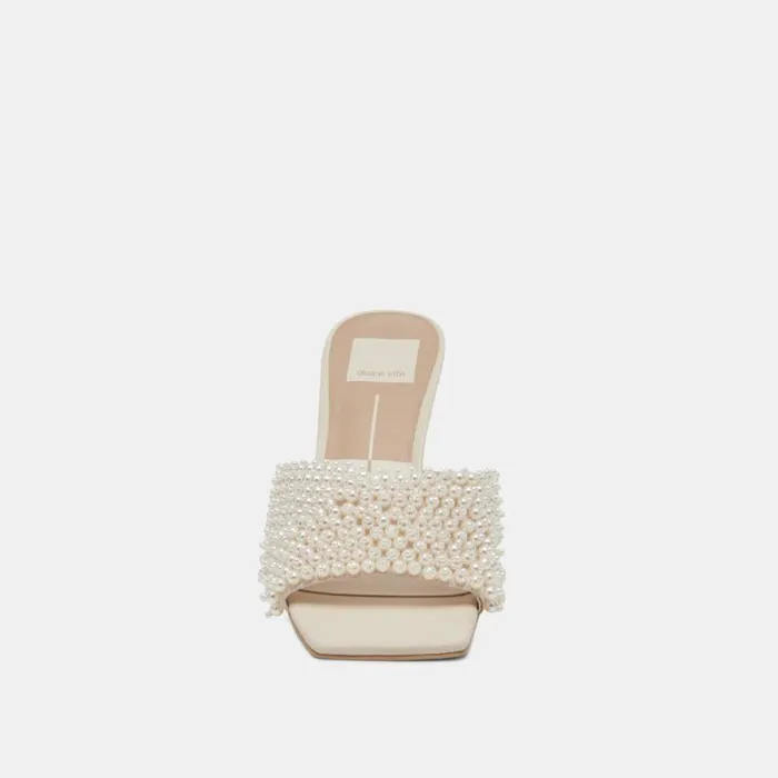Dolce Vita Nandy Pearl Heels Vanilla Pearls Women Heels