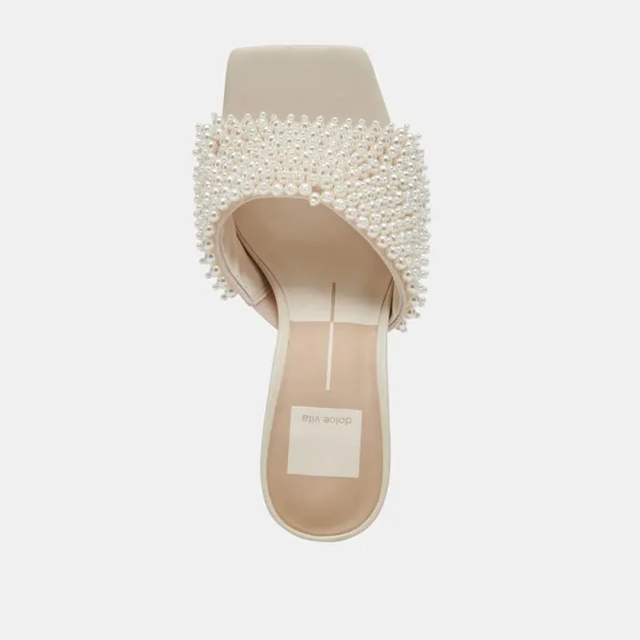 Dolce Vita Nandy Pearl Heels Vanilla Pearls Women Heels