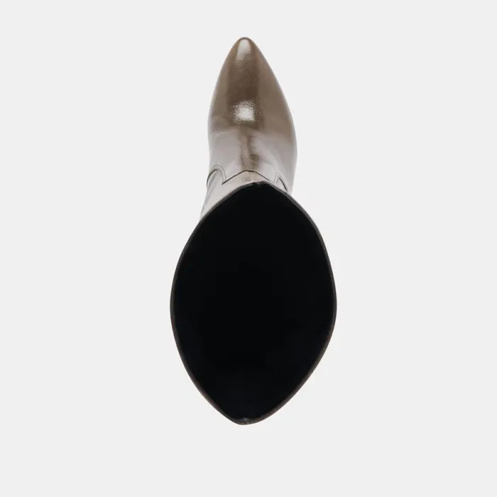 Dolce Vita Nedi Boots Dark Olive Leather Women Boots and Booties
