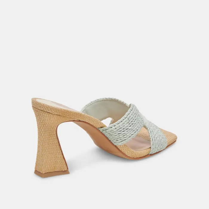 Dolce Vita Nitro Heels Mint Raffia Women Sandals
