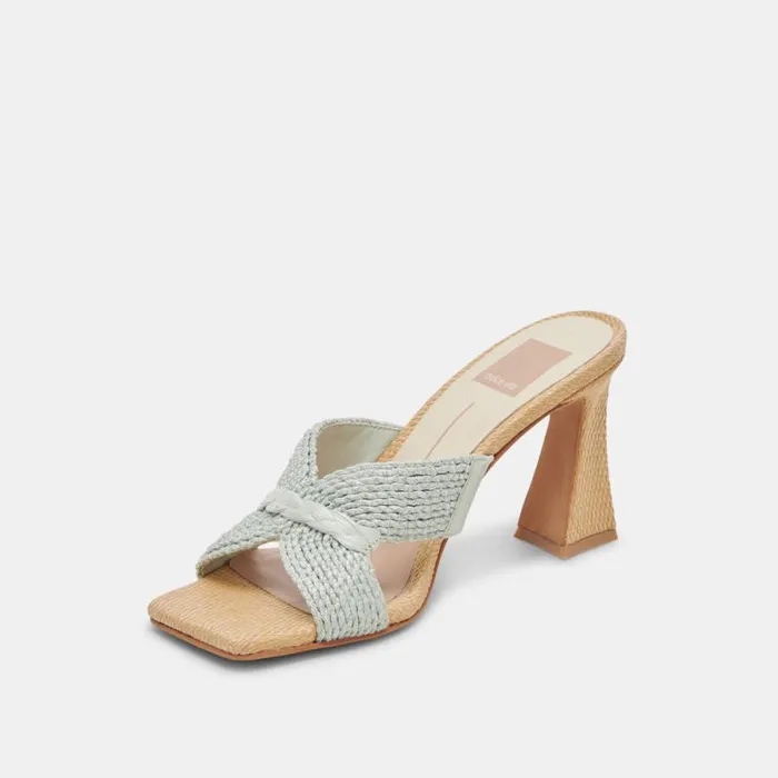 Dolce Vita Nitro Heels Mint Raffia Women Sandals