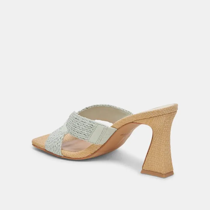 Dolce Vita Nitro Heels Mint Raffia Women Sandals
