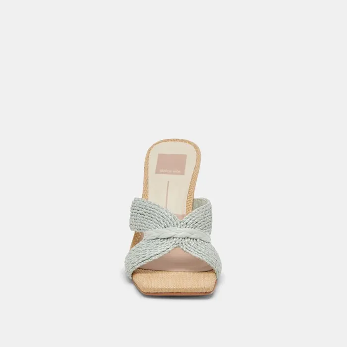 Dolce Vita Nitro Heels Mint Raffia Women Sandals